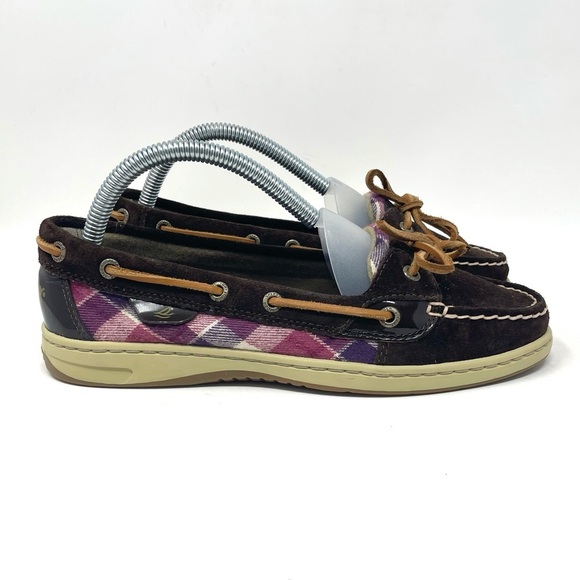 Sperry‎ Topsider Boat Shoes Brown Argyle Womens 8.5 - Picture 1 of 8